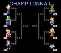 une photo d'Ã©cran de Dragon Ball Z - La Legende Saiyen sur Nintendo Super Nes